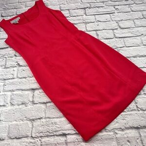 Dressbarn Midi Dress Size 4 Pink Fitted Sheath Sleeveless Office Career Party
